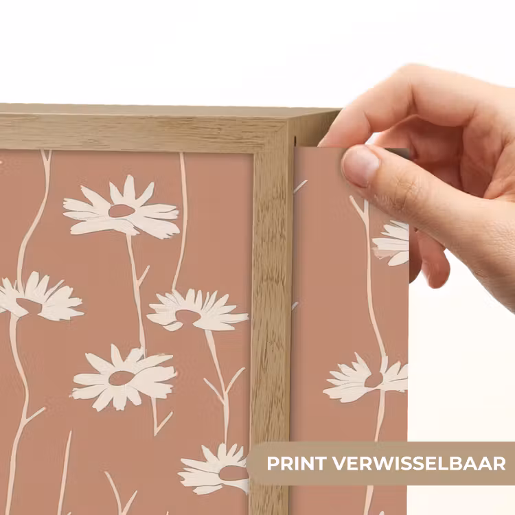 Madeliefjes - Subtiel - Terracotta Light Box met batterij (Wandlamp) middel 907 -USP_websiteprintNL