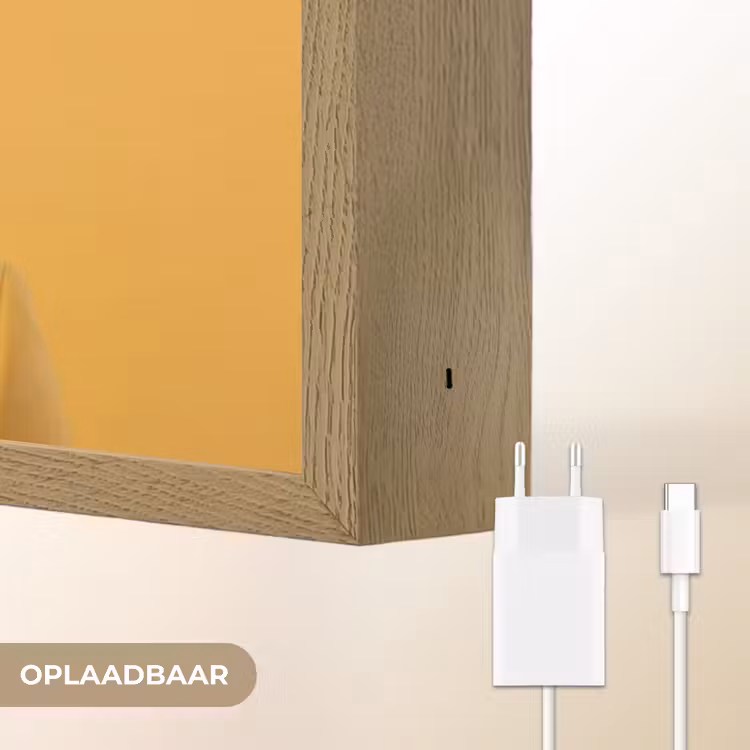 Man - Bubblegum - Portret - Geel - Modern Light Box met batterij (Wandlamp) middel -USP_websiteoplaadbaarNL