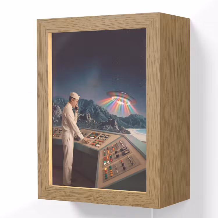Lightbox - Wandlamp - Man - Controlekamer - Strand - Man - Controlekamer - Strand Light Box met kabel (Wandlamp) klein