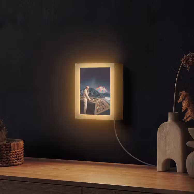 Lightbox - Wandlamp - Man - Controlekamer - Strand - Man - Controlekamer - Strand Light Box met kabel (Wandlamp) klein