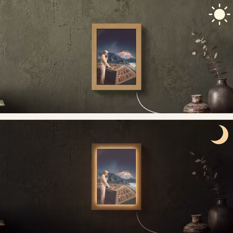 Lightbox - Wandlamp - Man - Controlekamer - Strand - Man - Controlekamer - Strand Light Box met kabel (Wandlamp) klein