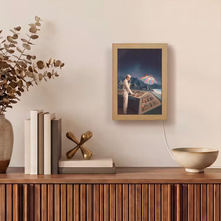 Lightbox - Wandlamp - Man - Controlekamer - Strand - Man - Controlekamer - Strand Light Box met kabel (Wandlamp) klein
