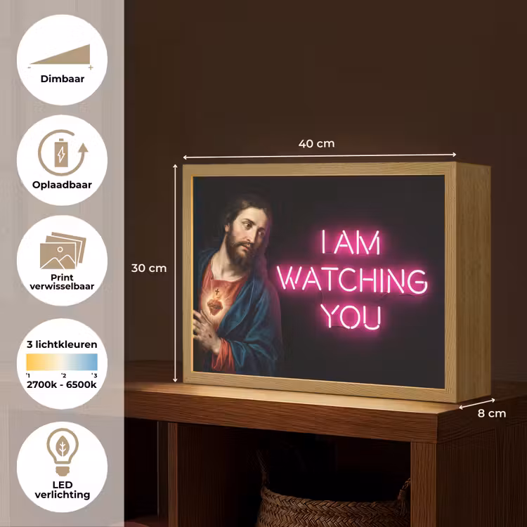 Man - Tekst - Neon Light Box met batterij (Wandlamp) middel -USP_websiteoverzichtNL