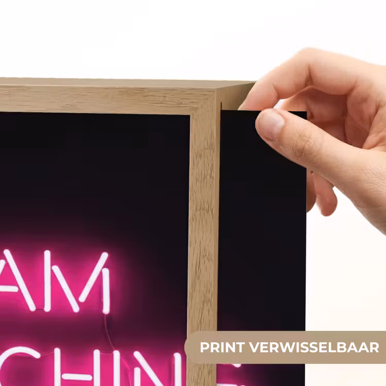 Man - Tekst - Neon Light Box met batterij (Wandlamp) middel -USP_websiteprintNL