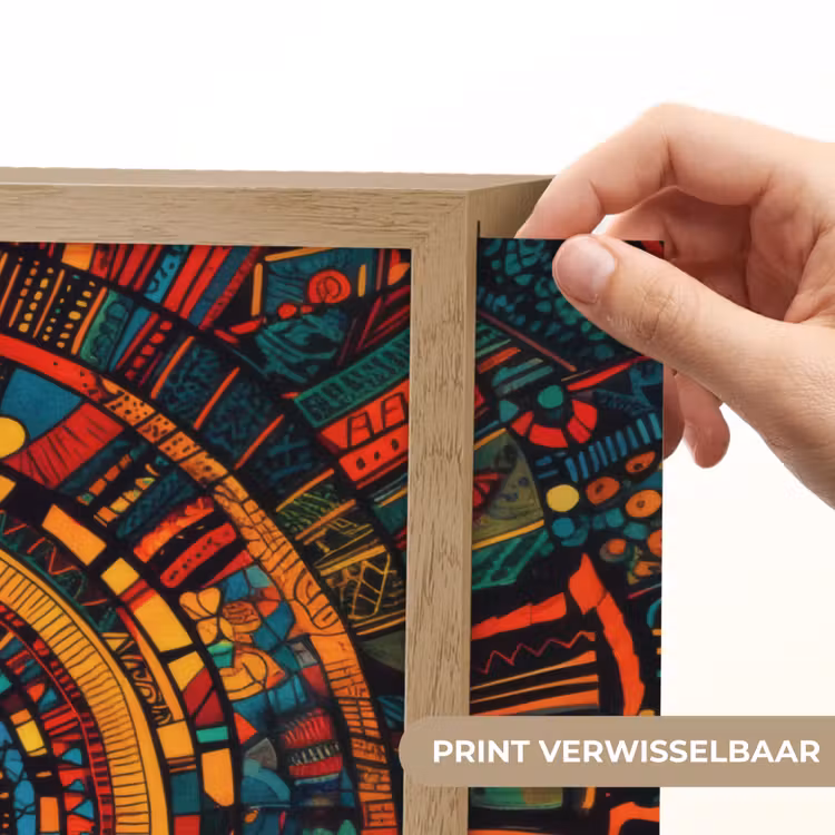 Mandala - Cirkels - Patronen Light Box met batterij (Wandlamp) middel -USP_websiteprintNL