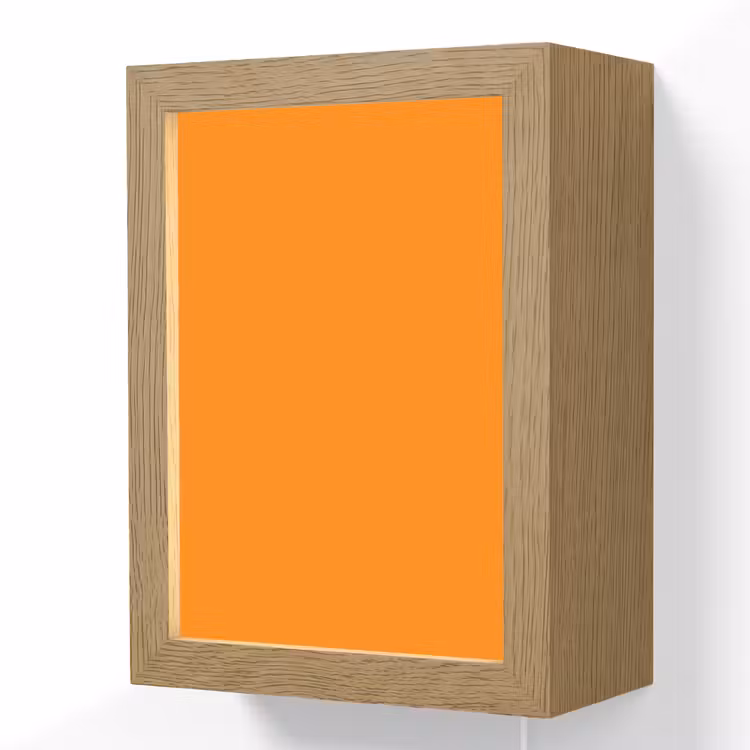 Marigold - Glow - Oranje Light Box met kabel (Wandlamp) klein 929 -3d