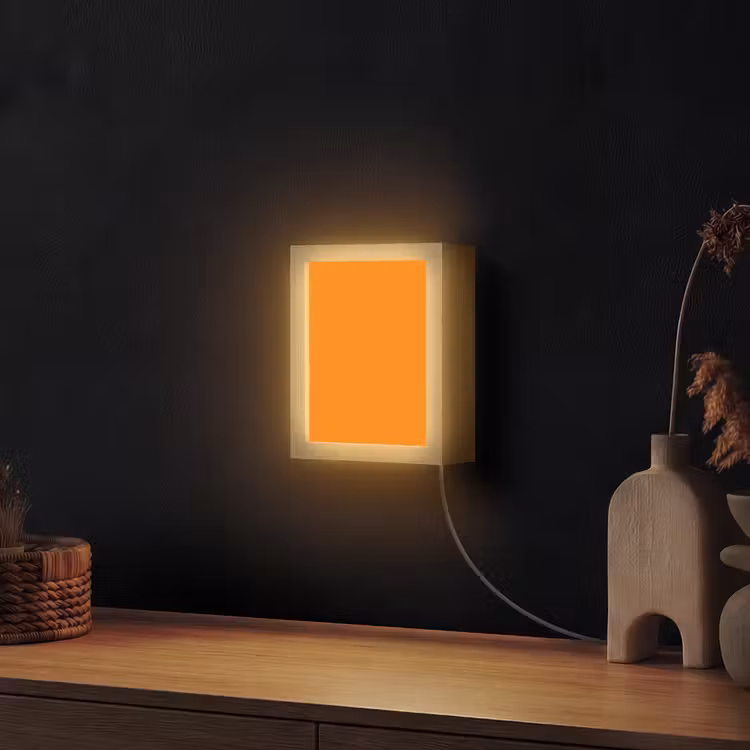 Marigold - Glow - Oranje Light Box met kabel (Wandlamp) klein 929 -sfeer1