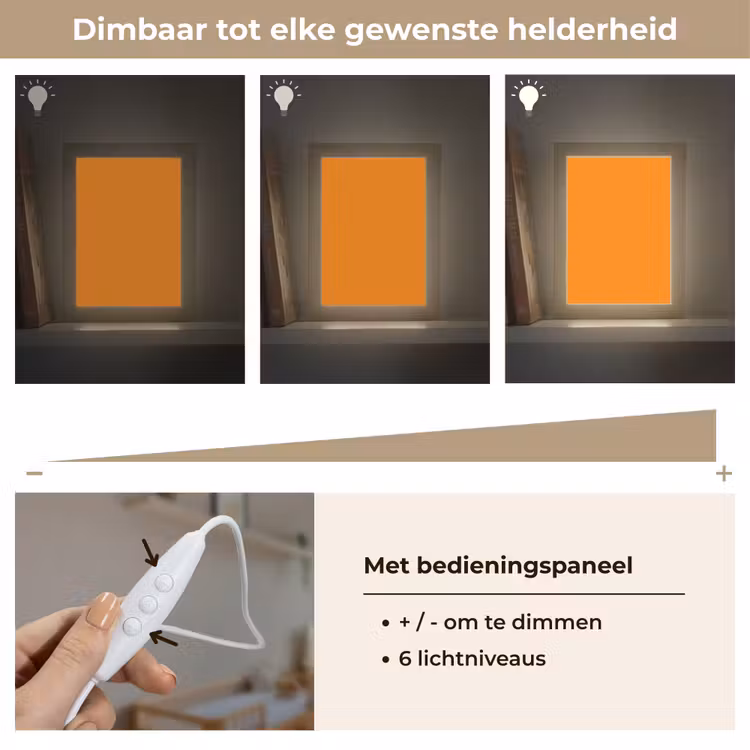 Marigold - Glow - Oranje Light Box met kabel (Wandlamp) klein 929 -USP_dimbaarNL
