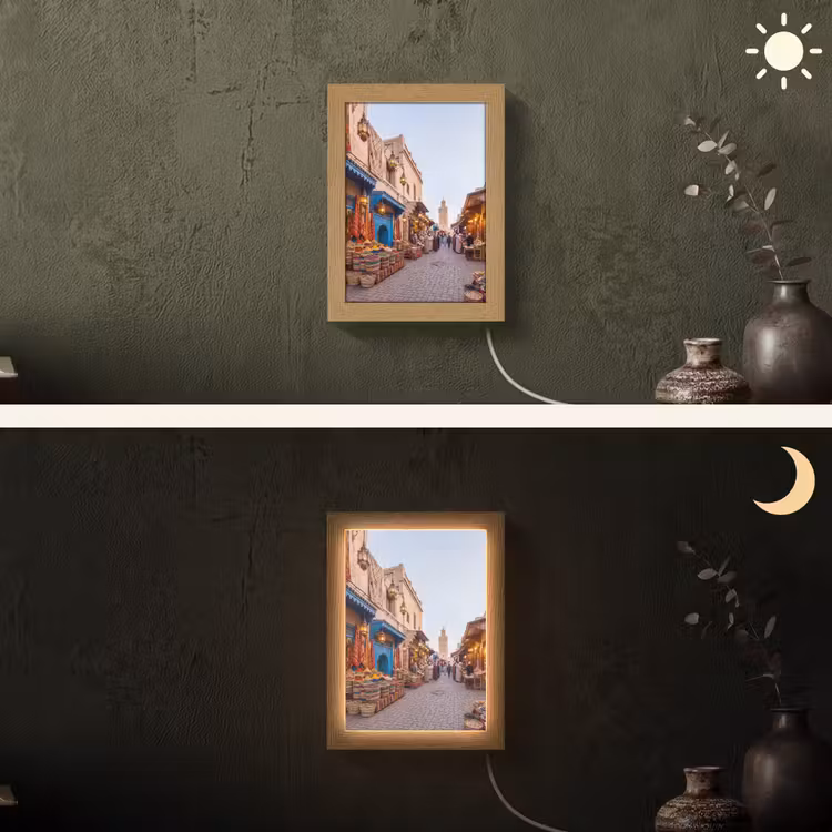 Lightbox - Wandlamp - Markt - Oosters - Kleurrijk - Markt - Oosters - Kleurrijk Light Box met kabel (Wandlamp) klein
