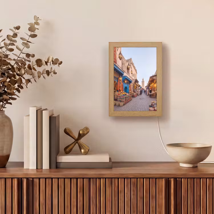 Lightbox - Wandlamp - Markt - Oosters - Kleurrijk - Markt - Oosters - Kleurrijk Light Box met kabel (Wandlamp) klein