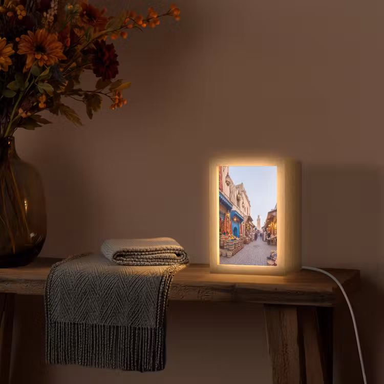 Lightbox - Wandlamp - Markt - Oosters - Kleurrijk - Markt - Oosters - Kleurrijk Light Box met kabel (Wandlamp) klein
