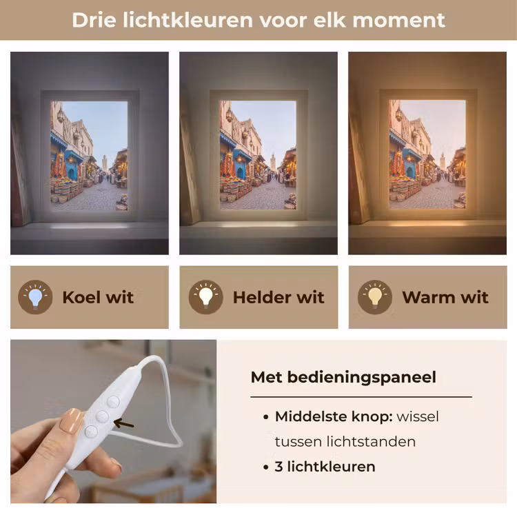 Lightbox - Wandlamp - Markt - Oosters - Kleurrijk - Markt - Oosters - Kleurrijk Light Box met kabel (Wandlamp) klein