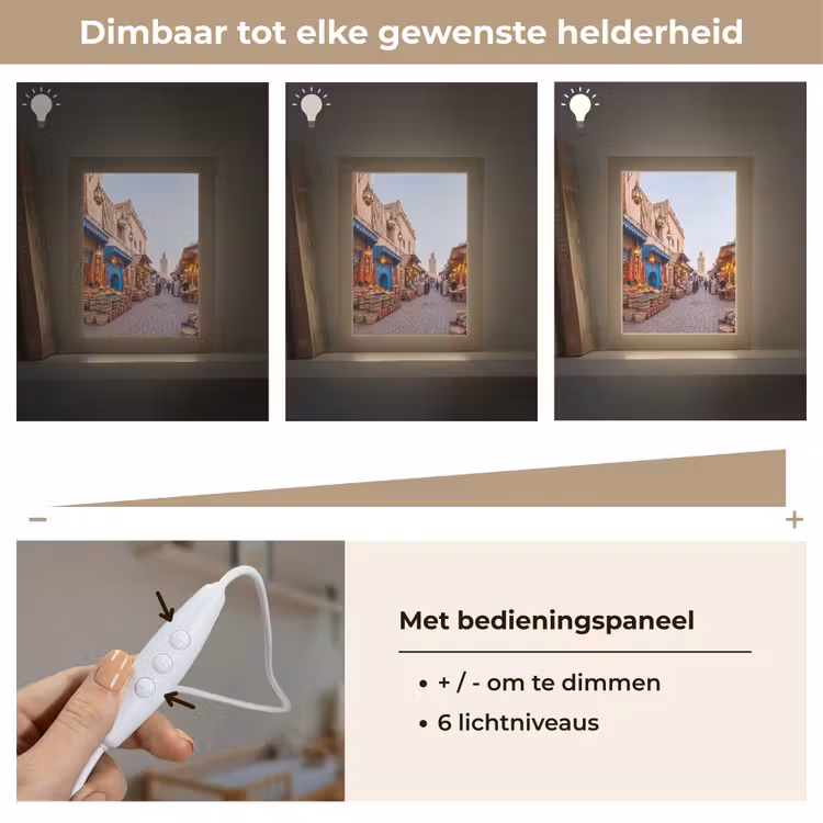 Lightbox - Wandlamp - Markt - Oosters - Kleurrijk - Markt - Oosters - Kleurrijk Light Box met kabel (Wandlamp) klein