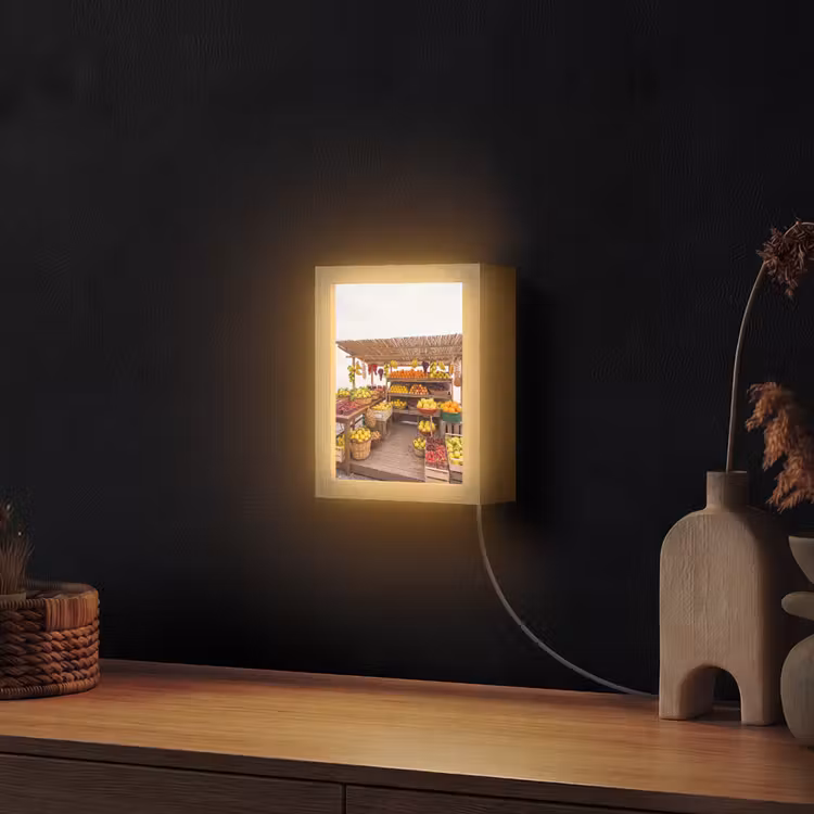 Lightbox - Wandlamp - Marktkraam - Fruit - Vers - Marktkraam - Fruit - Vers Light Box met kabel (Wandlamp) klein