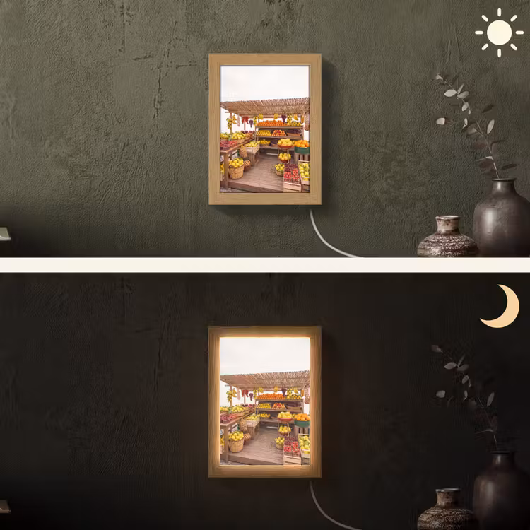 Lightbox - Wandlamp - Marktkraam - Fruit - Vers - Marktkraam - Fruit - Vers Light Box met kabel (Wandlamp) klein