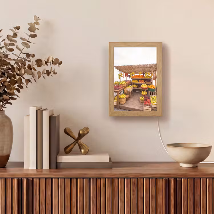 Lightbox - Wandlamp - Marktkraam - Fruit - Vers - Marktkraam - Fruit - Vers Light Box met kabel (Wandlamp) klein