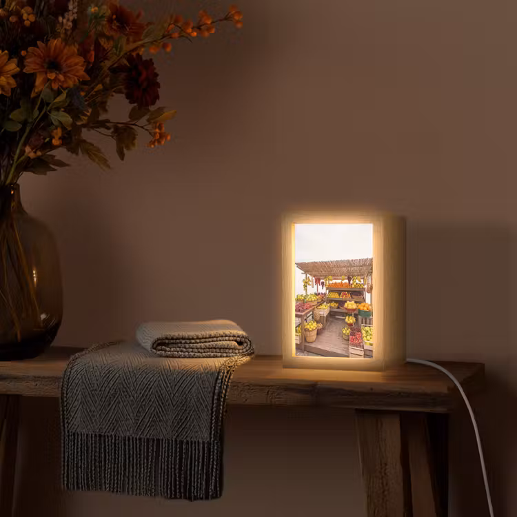 Lightbox - Wandlamp - Marktkraam - Fruit - Vers - Marktkraam - Fruit - Vers Light Box met kabel (Wandlamp) klein