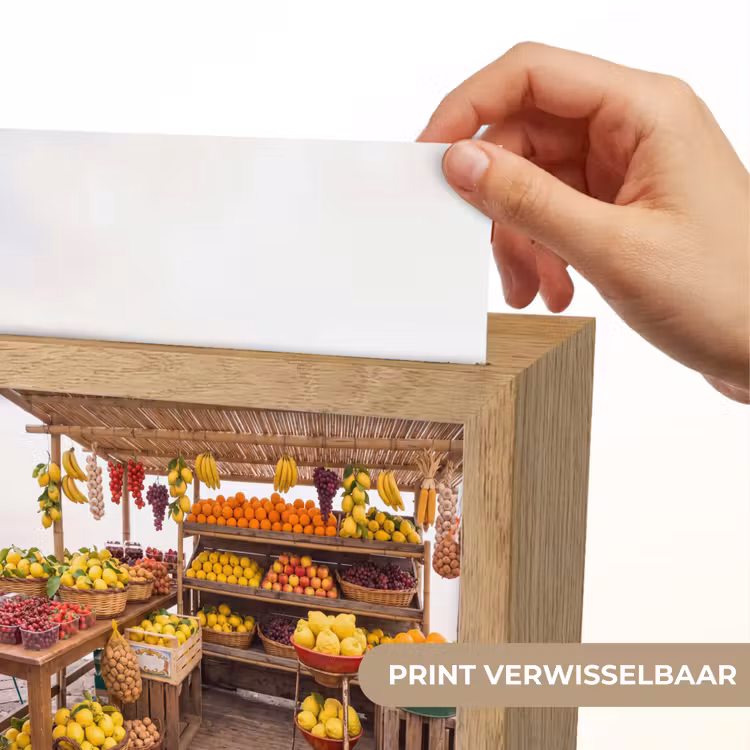 Lightbox - Wandlamp - Marktkraam - Fruit - Vers - Marktkraam - Fruit - Vers Light Box met kabel (Wandlamp) klein