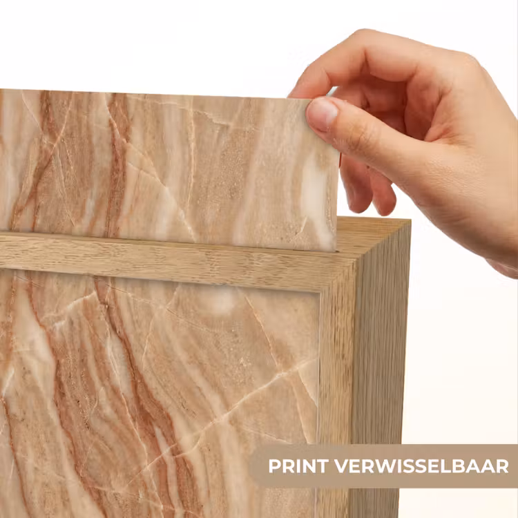 Marmer - Ader - Natuur - Abstract - Beige Light Box met kabel (Wandlamp) klein -USP_websiteprintNL