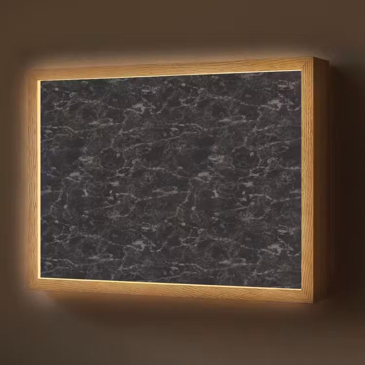 Marmer - Aders - Zwart Light Box met batterij (Wandlamp) middel 907 -z3d_website