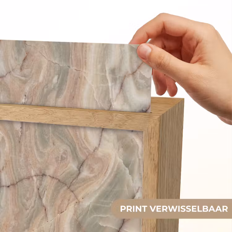 Marmer - Patroon - Abstract - Beige - Groen Light Box met kabel (Wandlamp) klein -USP_websiteprintNL
