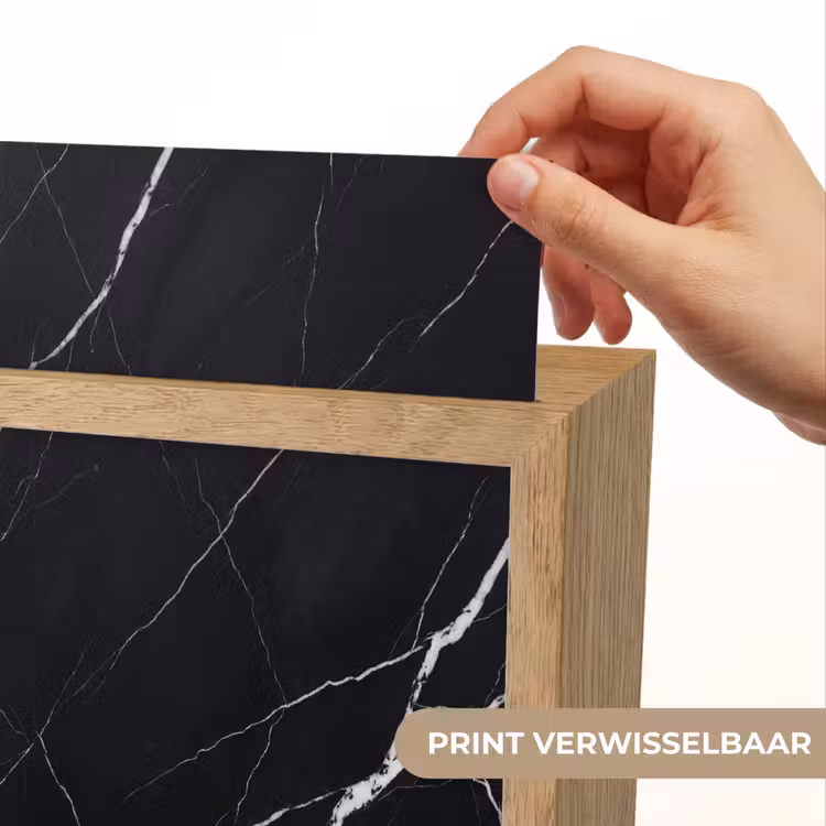 Marmer - Patroon - Abstract - Modern - Zwart Light Box met kabel (Wandlamp) klein -USP_websiteprintNL