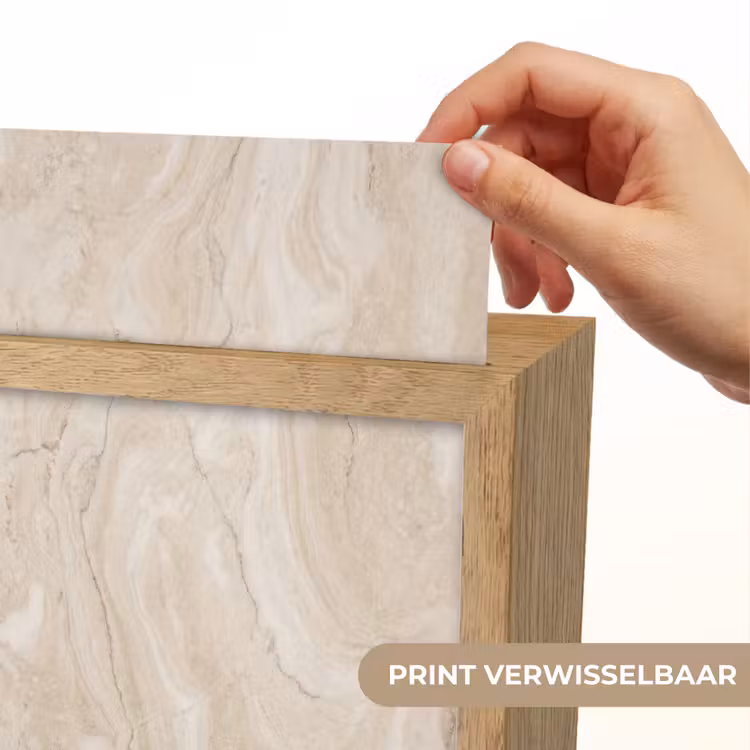 Marmer - Patroon - Beige - Steen - Abstract Light Box met kabel (Wandlamp) klein -USP_websiteprintNL