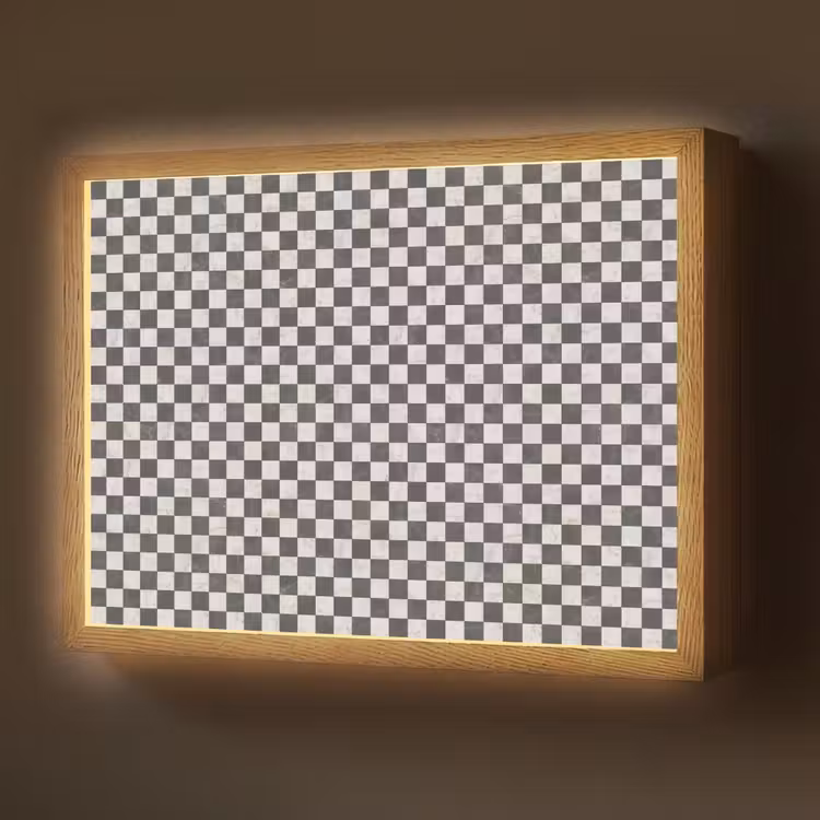 Marmer - Patroon - Grijs Light Box met batterij (Wandlamp) middel 907 -z3d_website