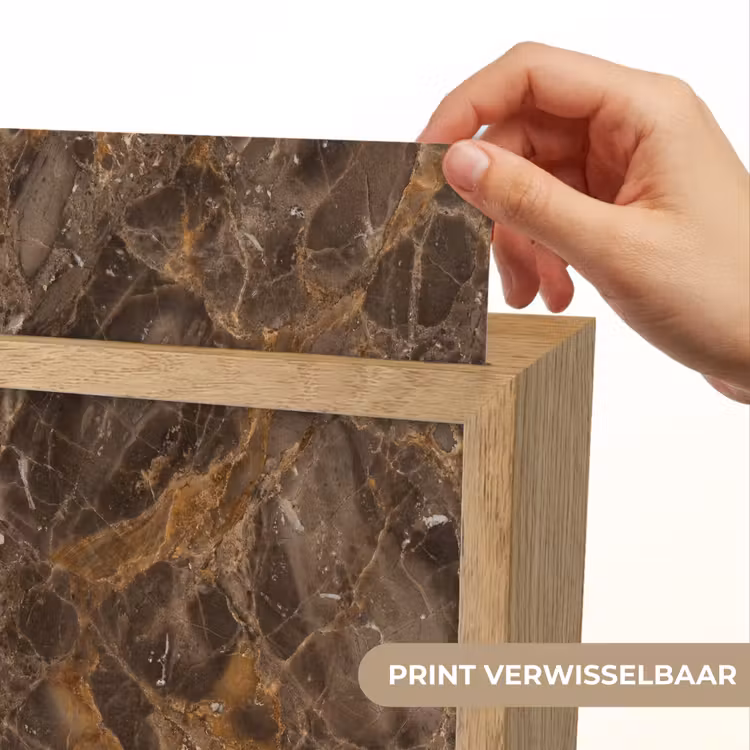 Marmer - Patroon - Natuur - Bruin - Goud Light Box met kabel (Wandlamp) klein -USP_websiteprintNL