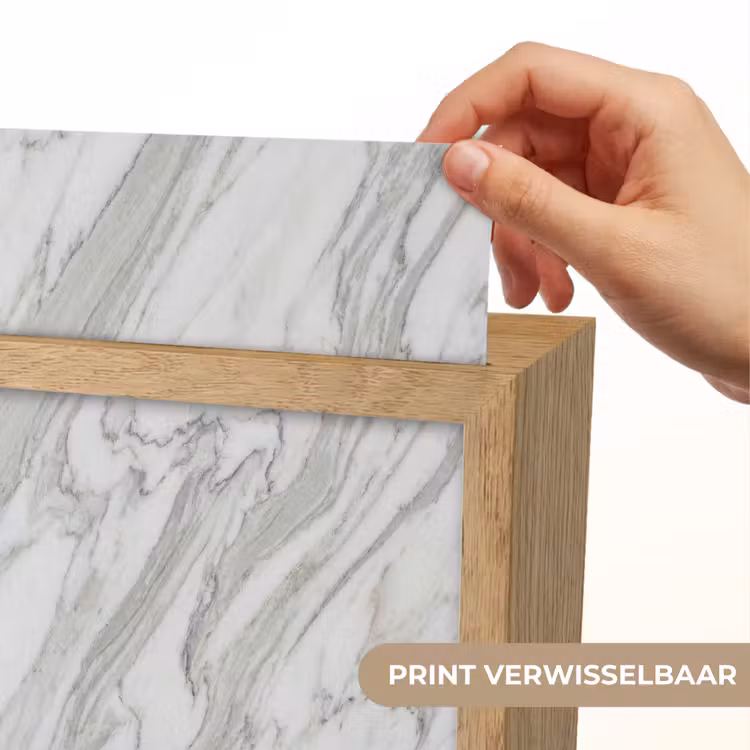 Marmer - Wit - Grijs - Structuur - Modern Light Box met kabel (Wandlamp) klein -USP_websiteprintNL