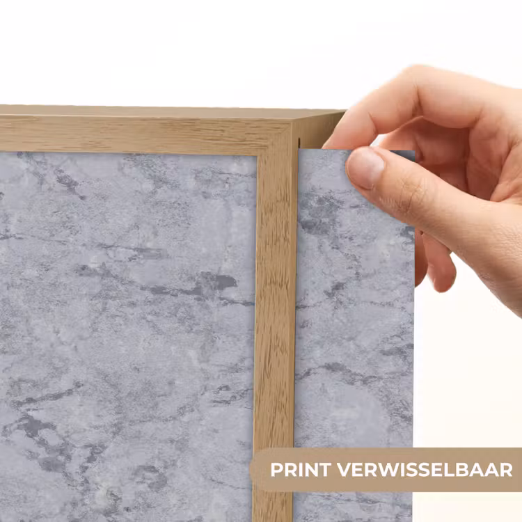 Marmerplaat - Patroon - Grijs Light Box met batterij (Wandlamp) middel 907 -USP_websiteprintNL