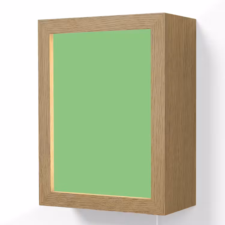 Meadow - Green - Groen Light Box met kabel (Wandlamp) klein 929 -3d
