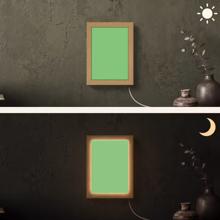 Meadow - Green - Groen Light Box met kabel (Wandlamp) klein 929 -sfeer3