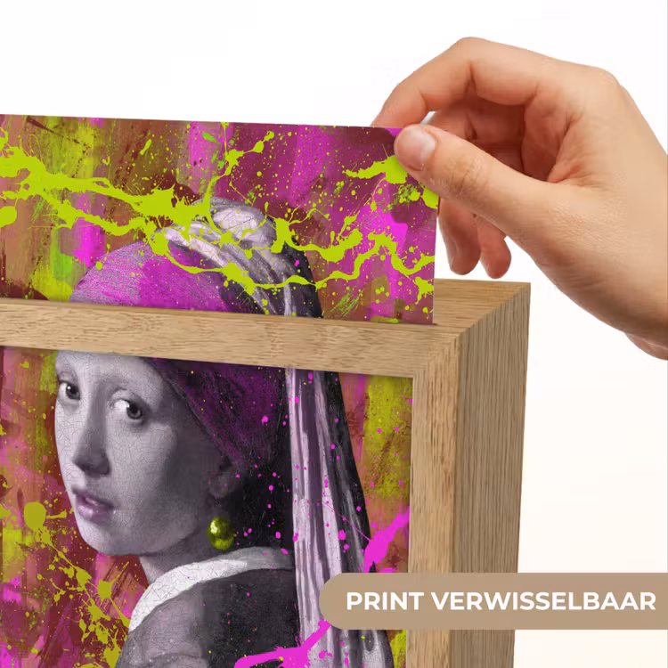 Meisje met de parel - Johannes Vermeer - Neon Light Box met kabel (Wandlamp) klein -USP_websiteprintNL