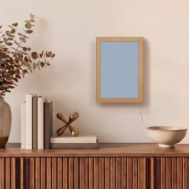 Mellow - Breeze - Blauw Light Box met kabel (Wandlamp) klein 929 -sfeer2