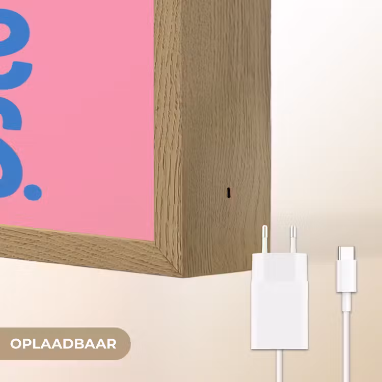 Memories - Roze - Blauw - Quote Light Box met batterij (Wandlamp) middel -USP_websiteoplaadbaarNL