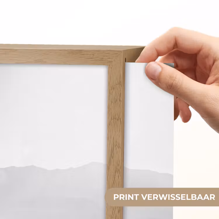 Mens - Kameel - Zandduin - Natuur - Monochroom Light Box met batterij (Wandlamp) middel -USP_websiteprintNL