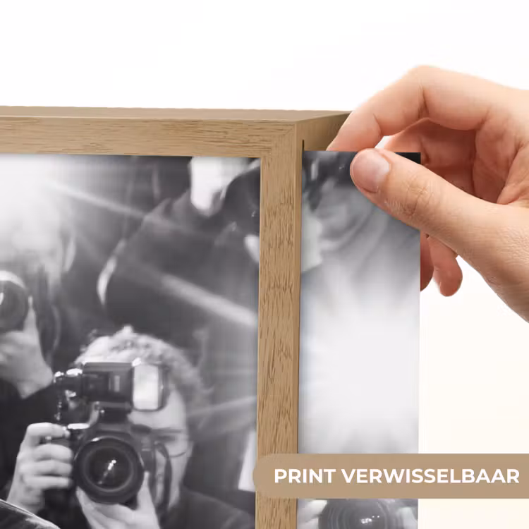 Mensen - Camera - Flitslicht - Zwart-wit - Media Light Box met batterij (Wandlamp) middel -USP_websiteprintNL