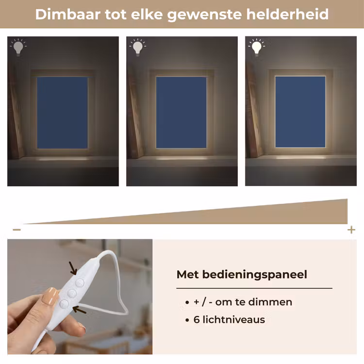 Midnight - Navy - Blauw Light Box met kabel (Wandlamp) klein 929 -USP_dimbaarNL