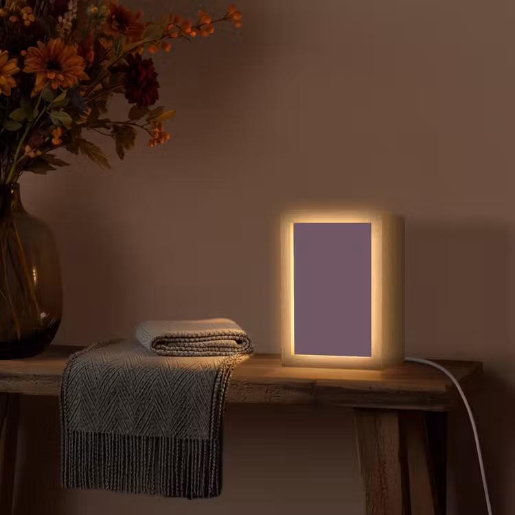 Midnight - Plum - Paars Light Box met kabel (Wandlamp) klein 929 -sfeer4