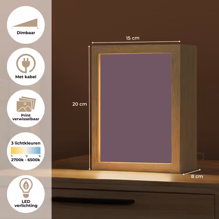 Midnight - Plum - Paars Light Box met kabel (Wandlamp) klein 929 -USP_websiteoverzichtNL