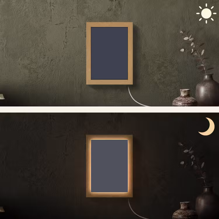 Midnight - Swing - Blauw Light Box met kabel (Wandlamp) klein 929 -sfeer3