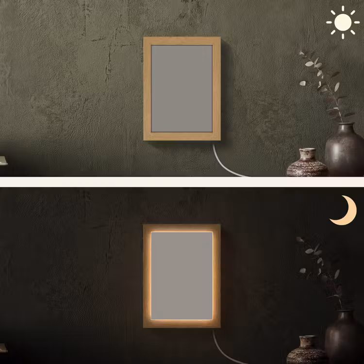 Mineral - Grey - Grijs Light Box met kabel (Wandlamp) klein 929 -sfeer3