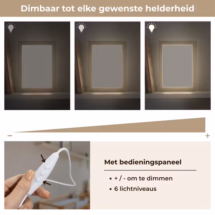 Mineral - Grey - Grijs Light Box met kabel (Wandlamp) klein 929 -USP_dimbaarNL