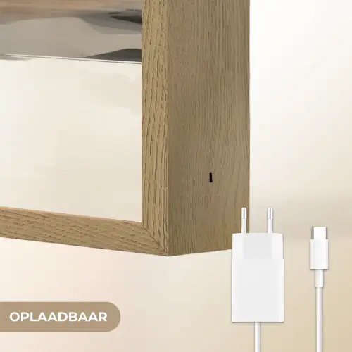 Minimalistisch - Landschap - Dimensie Light Box met batterij (Wandlamp) middel -USP_websiteoplaadbaarNL