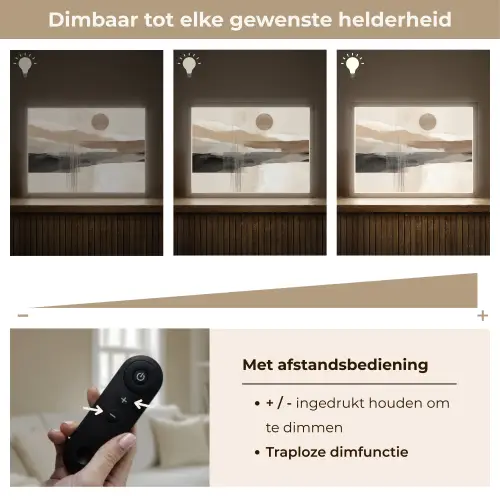 Minimalistisch - Landschap - Dimensie Light Box met batterij (Wandlamp) middel -USP_dimbaarNL
