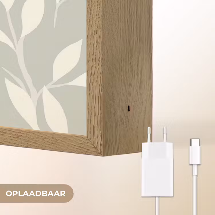 Minimalistisch - Patroon - Groen Light Box met batterij (Wandlamp) middel 907 -USP_websiteoplaadbaarNL