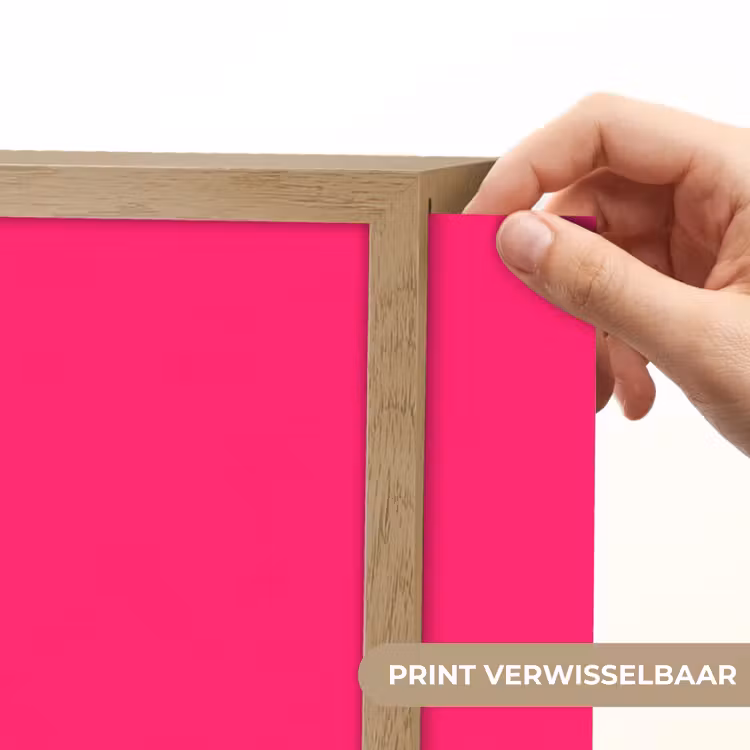 Minimalistisch - Roze - Dream big - Grafisch Light Box met batterij (Wandlamp) middel -USP_websiteprintNL