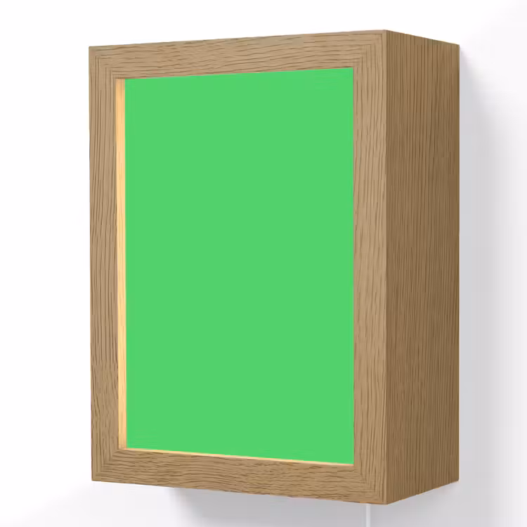 Mint - Green - Groen Light Box met kabel (Wandlamp) klein 929 -3d