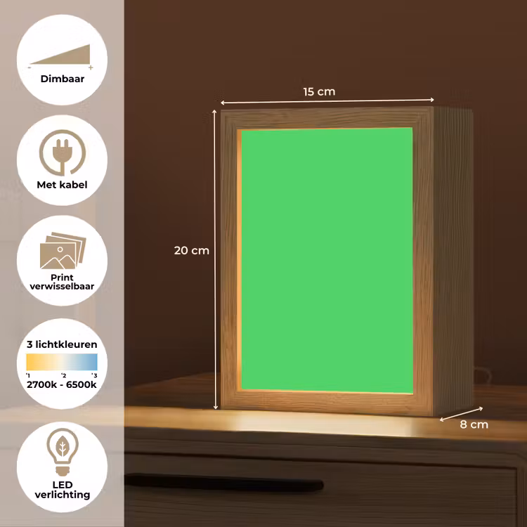 Mint - Green - Groen Light Box met kabel (Wandlamp) klein 929 -USP_websiteoverzichtNL